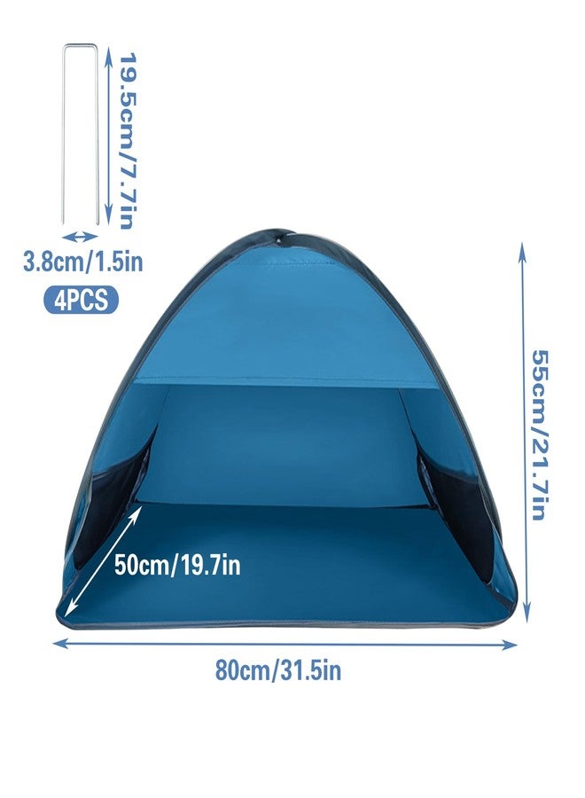 SnowTing Outdoor Cat Feeding Station, 31.5 x 19.7 x 21.7 Inch Large Outdoor Pet House with Ground Nails for Fixing, Foldable Stray Cat Shelter for Feral/Community Cats, Small Dogs and Rabbits (Blue) - Image 4